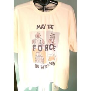 Star Wars - May the Force Be with You T-shirt Cream Women's XL